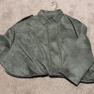 New w/o tags oversized short faux suede